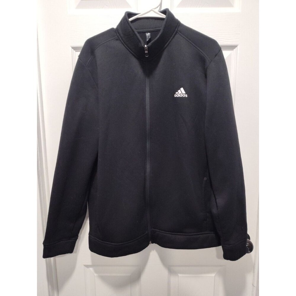 Adidas‎ Golf Full Zip Black Men's Fleece Jacket Sweatshirt Size LARGE - Picture 7 of 7